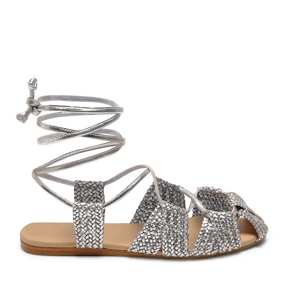 Free People Sunny Gilly Metallic Leather Gladiator Sandals